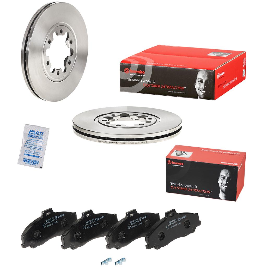 BREMBO Bremsbelagsatz, Scheibenbremse P 24 051 + Bremsscheibe 09.A862.10
