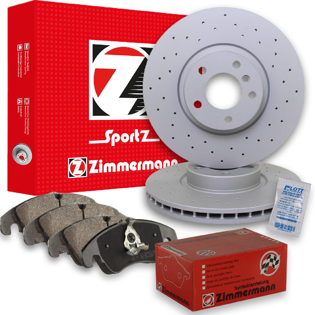 ZIMMERMANN Bremsscheibe 150.3448.52 + Bremsbelagsatz, Scheibenbremse 24170.195.1