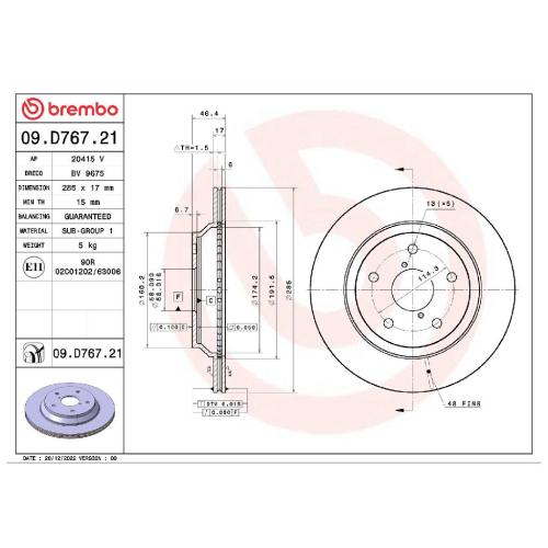 BREMBO Bremsscheibe 09.D767.21 + Bremsbelagsatz, Scheibenbremse P 78 026 Bild BREMBO Bremsscheibe 09.D767.21 + Bremsbelagsatz, Scheibenbremse P 78 026