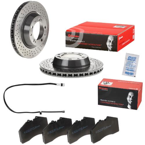 BREMBO Bremsbelagsatz, Scheibenbremse P 65 005 + Bremsscheibe 09.C883.11 + Warnkontakt, Bremsbelagverschleiß A 00 332 Bild BREMBO Bremsbelagsatz, Scheibenbremse P 65 005 + Bremsscheibe 09.C883.11 + Warnkontakt, Bremsbelagverschleiß A 00 332