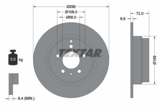 TEXTAR Bremsscheibe 92066803 + Bremsbelagsatz, Scheibenbremse 2075506 Bild TEXTAR Bremsscheibe 92066803 + Bremsbelagsatz, Scheibenbremse 2075506