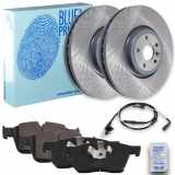 FEBI BILSTEIN Warnkontakt, Bremsbelagverschleiß 170830 BLUE PRINT Bremsscheibe ADJ134367 + Bremsbelagsatz, Scheibenbremse ADJ134252