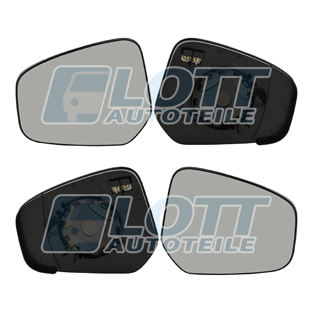 JOHNS Spiegelglas, Außenspiegel 33 41 37-81 + Spiegelglas, Außenspiegel 33 41 38-81