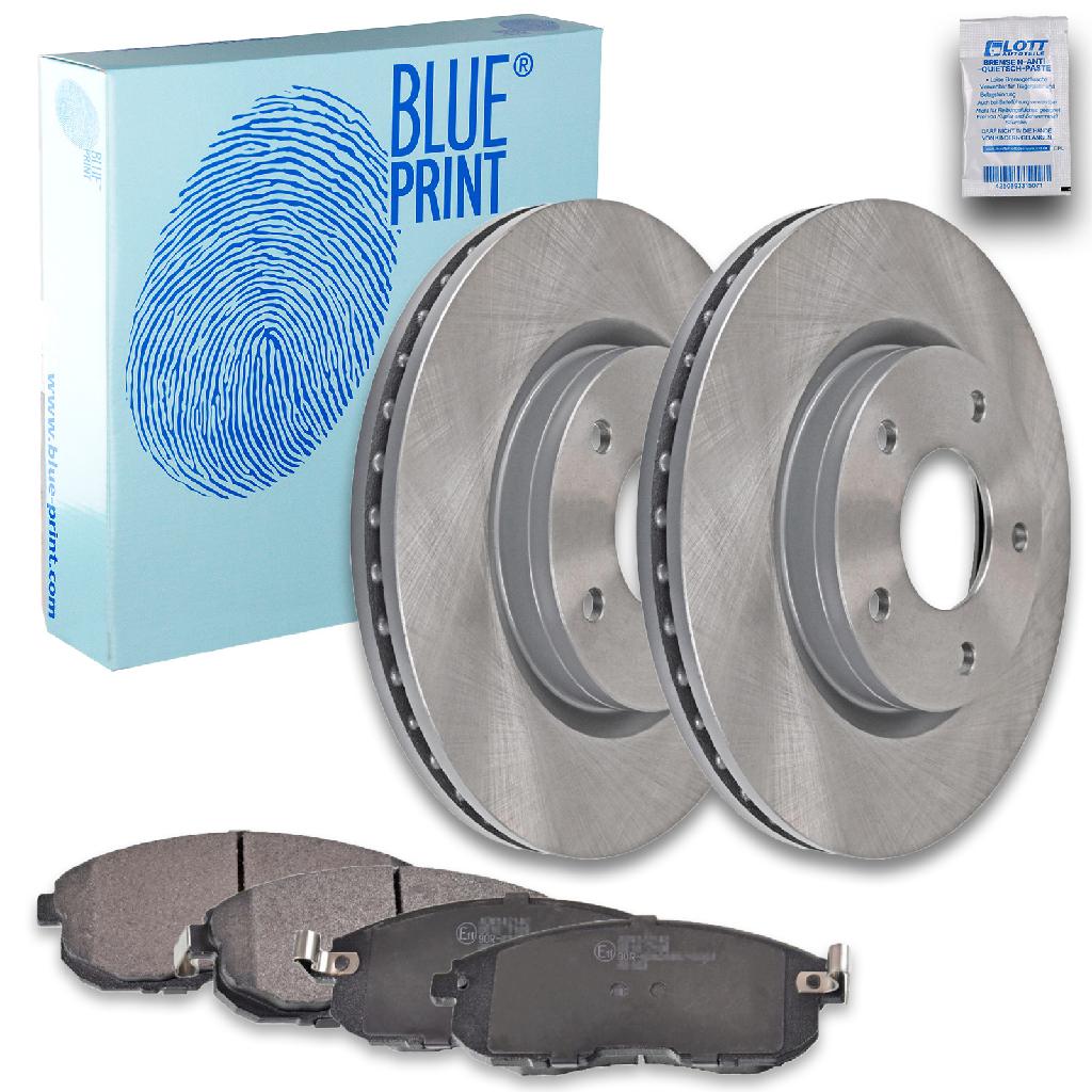 BLUE PRINT Bremsbelagsatz, Scheibenbremse ADN142140 + Bremsscheibe ADN143152