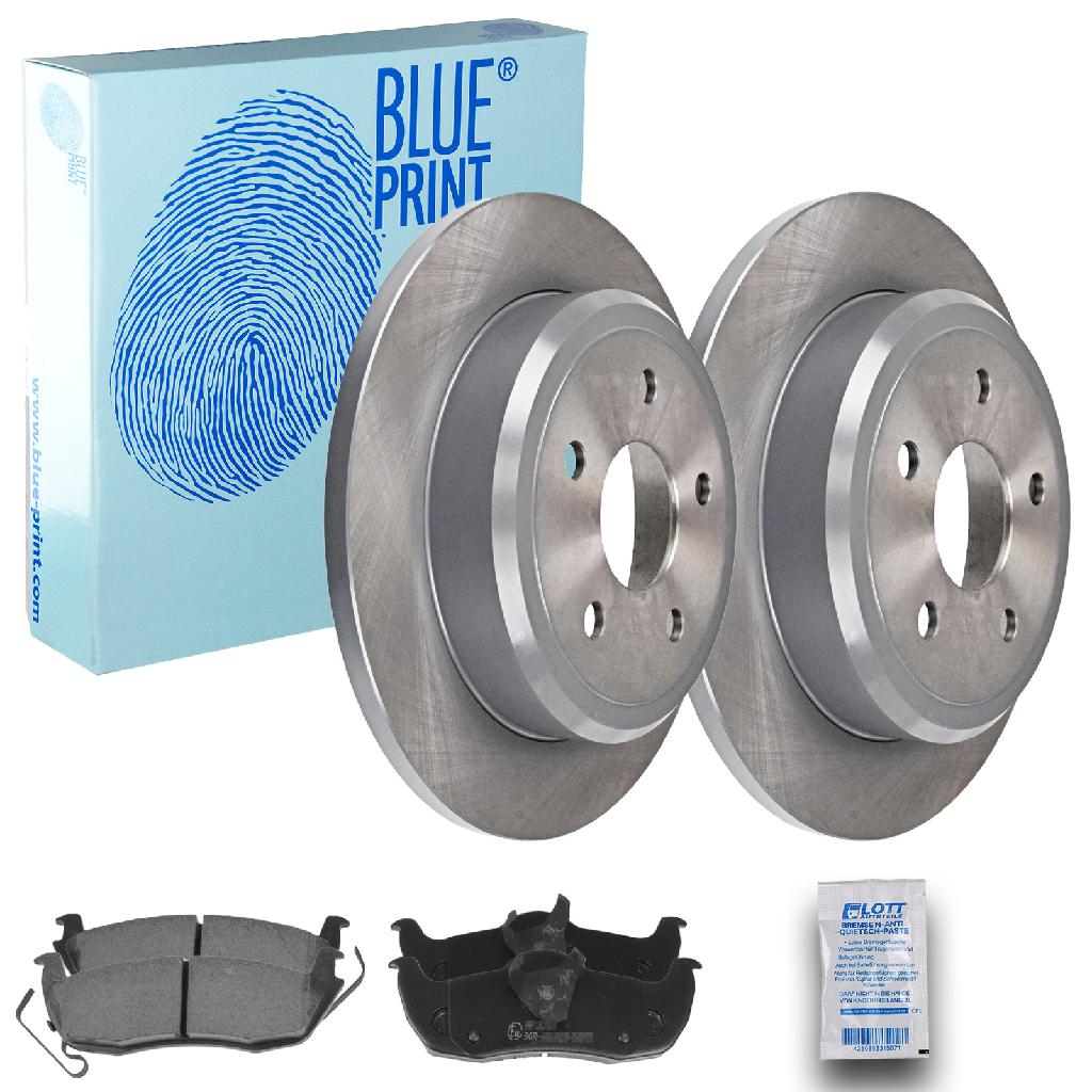 BLUE PRINT Bremsbelagsatz, Scheibenbremse ADA104220 + Bremsscheibe ADA104310