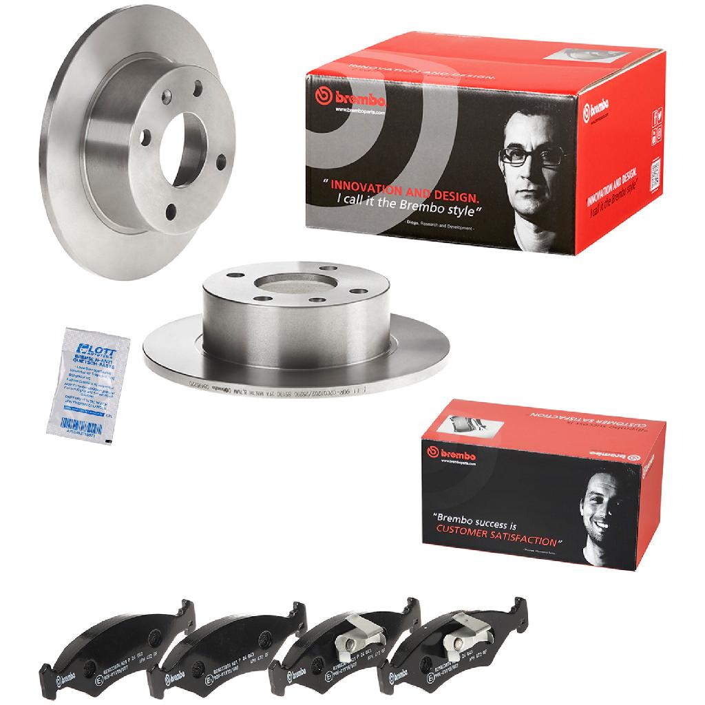 BREMBO Bremsbelagsatz, Scheibenbremse P 24 043 + Bremsscheibe 08.4962.20