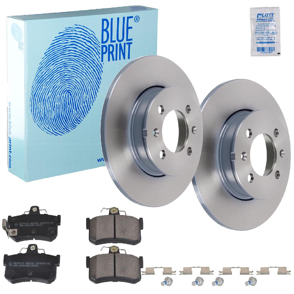 BLUE PRINT Bremsscheibe ADG043236 + Bremsbelagsatz, Scheibenbremse ADG042182