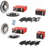 BREMBO Bremsbelagsatz, Scheibenbremse P 24 217 + Bremsbelagsatz, Scheibenbremse P 24 218 + Bremsscheibe 09.N378.11 + Bremsscheibe 08.D575.11