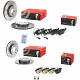 BREMBO Bremsscheibe 09.4939.21 + Bremsbelagsatz, Scheibenbremse P 23 077 + Bremsscheibe 08.5085.21 + Bremsbelagsatz, Scheibenbremse P 23 026