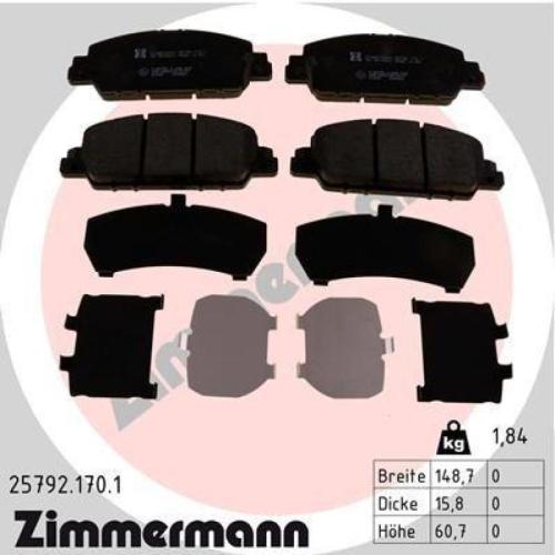 ZIMMERMANN Bremsscheibe 280.3192.20 + Bremsbelagsatz, Scheibenbremse 25792.170.1 Bild ZIMMERMANN Bremsscheibe 280.3192.20 + Bremsbelagsatz, Scheibenbremse 25792.170.1