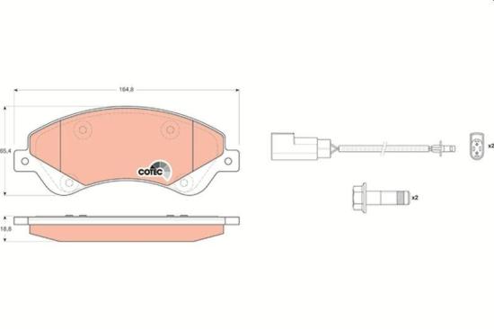 TRW Bremsbelagsatz, Scheibenbremse GDB1723 + Bremsscheibe DF2389S Bild TRW Bremsbelagsatz, Scheibenbremse GDB1723 + Bremsscheibe DF2389S