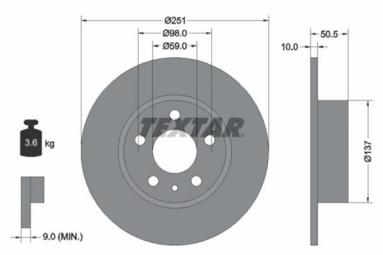 TEXTAR Bremsbelagsatz, Scheibenbremse 2328902 + Bremsscheibe 92046903 + Bremsscheibe 92046803 + Bremsbelagsatz, Scheibenbremse 2351703 Bild TEXTAR Bremsbelagsatz, Scheibenbremse 2328902 + Bremsscheibe 92046903 + Bremsscheibe 92046803 + Bremsbelagsatz, Scheibenbremse 2351703