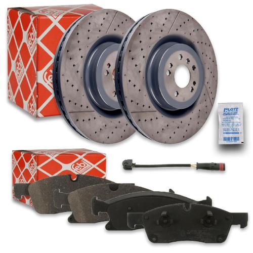 FEBI BILSTEIN Bremsbelagsatz, Scheibenbremse 16900 + Warnkontakt, Bremsbelagverschleiß 26370 + Bremsscheibe 107723 Bild FEBI BILSTEIN Bremsbelagsatz, Scheibenbremse 16900 + Warnkontakt, Bremsbelagverschleiß 26370 + Bremsscheibe 107723