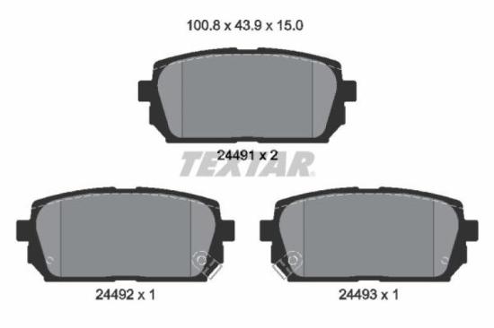 TEXTAR Bremsscheibe 92185803 + Bremsbelagsatz, Scheibenbremse 2449101 Bild TEXTAR Bremsscheibe 92185803 + Bremsbelagsatz, Scheibenbremse 2449101