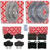 FEBI BILSTEIN Bremsbelagsatz, Scheibenbremse 16067 + Bremsbelagsatz, Scheibenbremse 16154 + Bremsscheibe 08138 + Bremsscheibe 08133