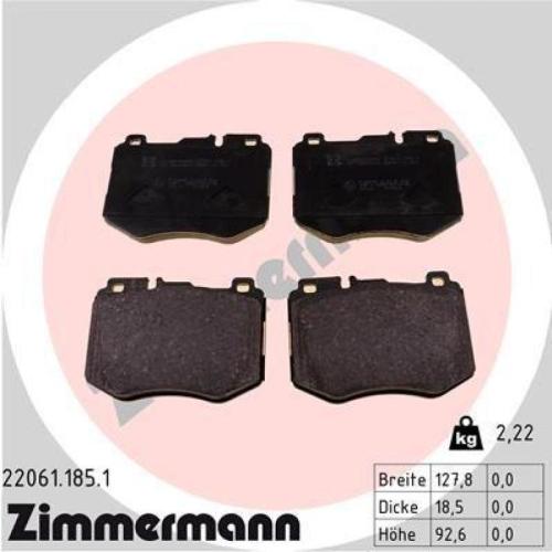 ZIMMERMANN Bremsbelagsatz, Scheibenbremse 22061.185.1 + Bremsscheibe 400.5520.30 BREMBO Warnkontakt, Bremsbelagverschleiß A 00 353 Bild ZIMMERMANN Bremsbelagsatz, Scheibenbremse 22061.185.1 + Bremsscheibe 400.5520.30 BREMBO Warnkontakt, Bremsbelagverschleiß A 00 353