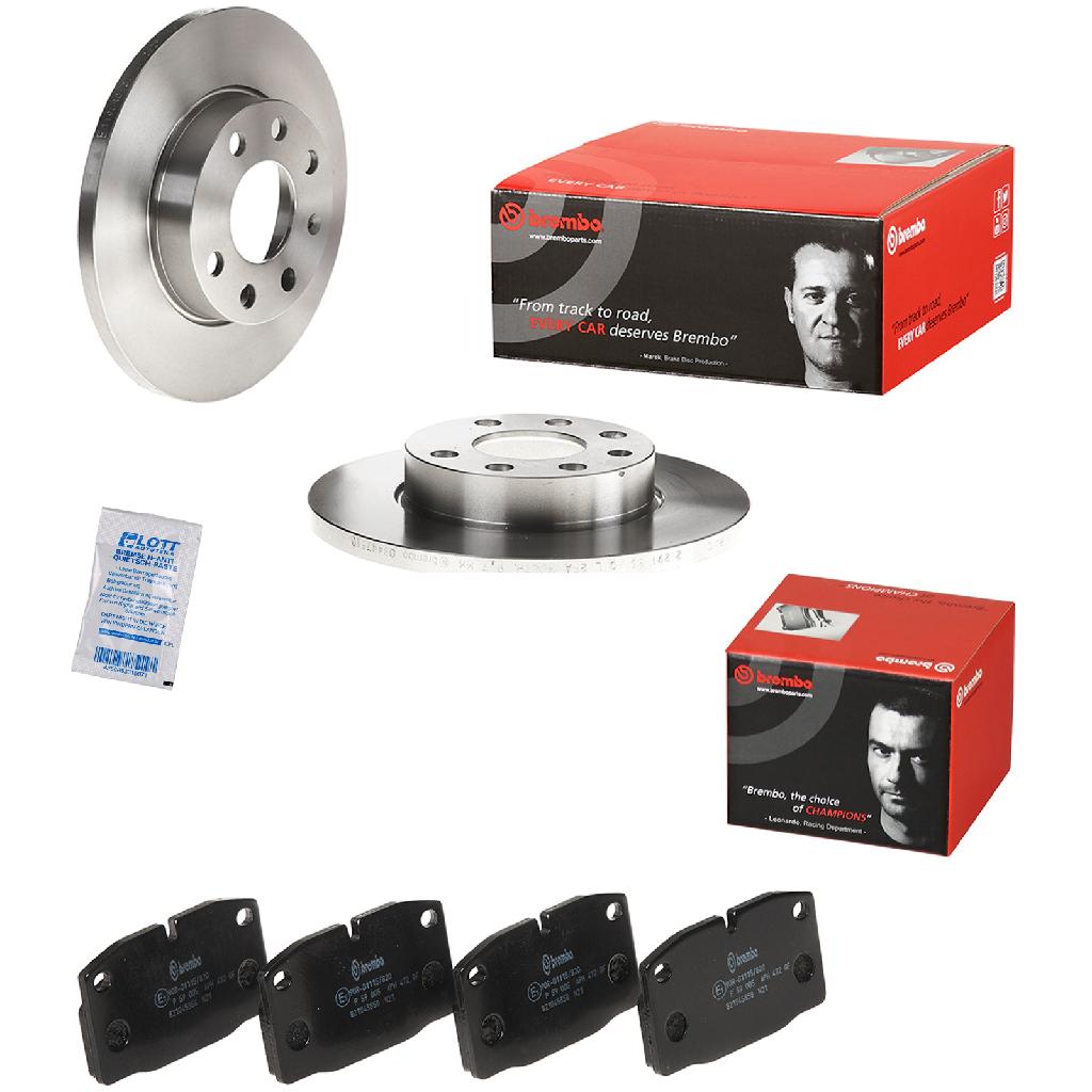 BREMBO Bremsbelagsatz, Scheibenbremse P 59 005 + Bremsscheibe 08.4475.10