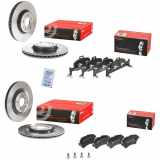 BREMBO Bremsscheibe 09.D058.11 + Bremsbelagsatz, Scheibenbremse P 85 164 + Bremsscheibe 09.B969.11 + Bremsbelagsatz, Scheibenbremse P 85 154