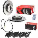 BREMBO Warnkontakt, Bremsbelagverschleiß A 00 228 + Bremsbelagsatz, Scheibenbremse P 06 054 + Bremsscheibe 09.9172.1X