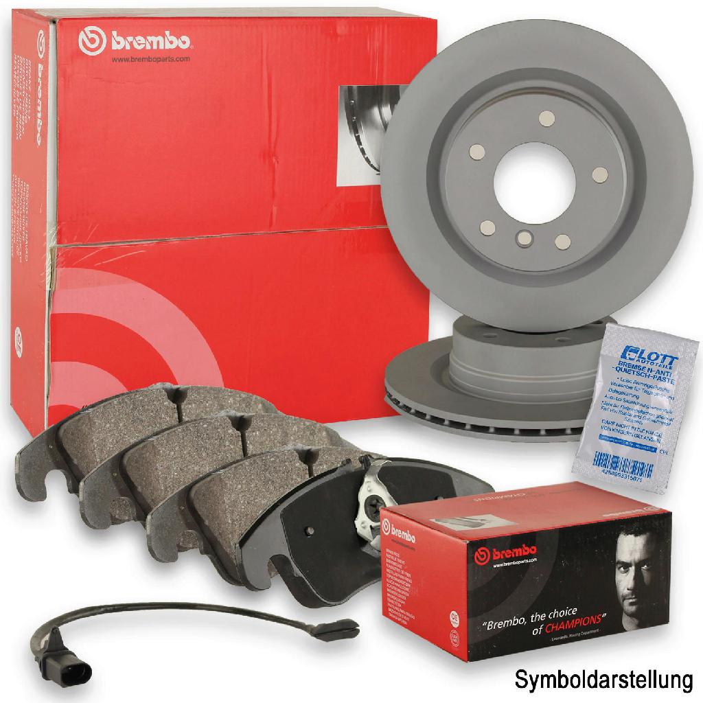 ATE Warnkontakt, Bremsbelagverschleiß 24.8190-0984.2 BREMBO Bremsbelagsatz, Scheibenbremse P 85 165 + Bremsscheibe 09.D423.11
