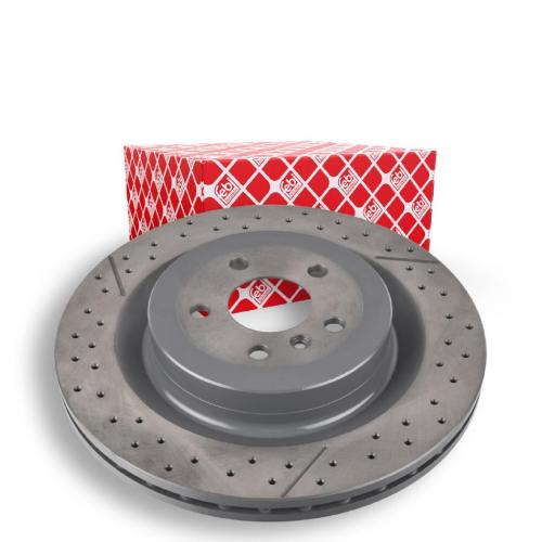 FEBI BILSTEIN Bremsbelagsatz, Scheibenbremse 16990 + Warnkontakt, Bremsbelagverschleiß 19186 + Bremsscheibe 107712 Bild FEBI BILSTEIN Bremsbelagsatz, Scheibenbremse 16990 + Warnkontakt, Bremsbelagverschleiß 19186 + Bremsscheibe 107712