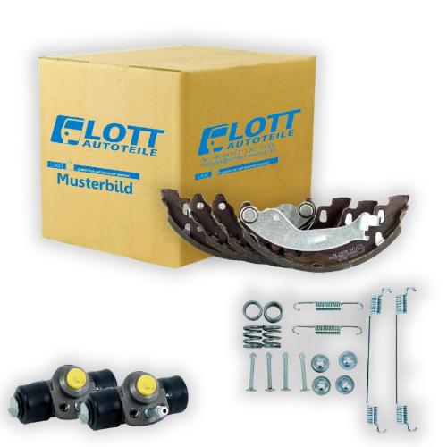 NK Zubehörsatz, Feststellbremsbacken 7937750 + Bremsbackensatz 2737741 + Radbremszylinder 803744 + Radbremszylinder 803743 Bild NK Zubehörsatz, Feststellbremsbacken 7937750 + Bremsbackensatz 2737741 + Radbremszylinder 803744 + Radbremszylinder 803743