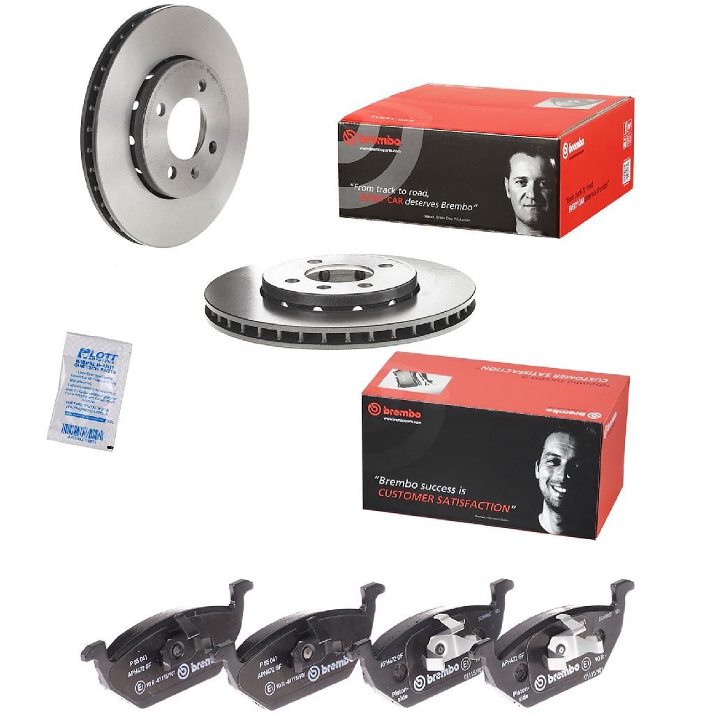 BREMBO Bremsbelagsatz, Scheibenbremse P 85 041 + Bremsscheibe 09.B975.11