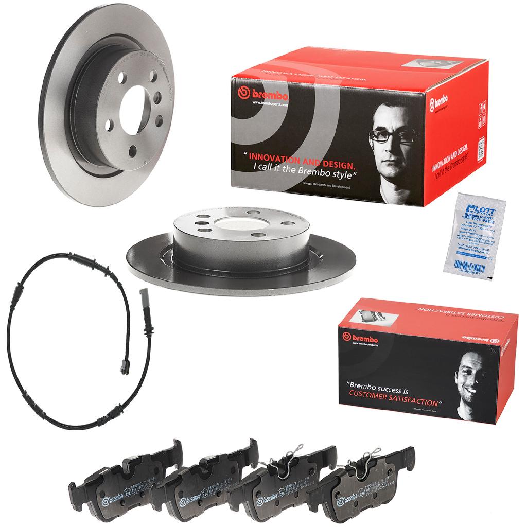 BREMBO Bremsscheibe 08.C352.11 + Warnkontakt, Bremsbelagverschleiß A 00 507 + Bremsbelagsatz, Scheibenbremse P 06 094