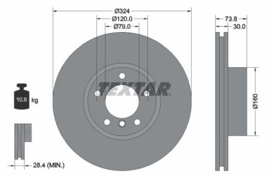TEXTAR Warnkontakt, Bremsbelagverschleiß 98020600 + Bremsbelagsatz, Scheibenbremse 2148602 + Bremsscheibe 92107105 Bild TEXTAR Warnkontakt, Bremsbelagverschleiß 98020600 + Bremsbelagsatz, Scheibenbremse 2148602 + Bremsscheibe 92107105
