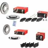 BREMBO Bremsscheibe 08.5334.11 + Bremsbelagsatz, Scheibenbremse P 61 063 + Bremsscheibe 09.9610.11 + Bremsbelagsatz, Scheibenbremse P 61 032