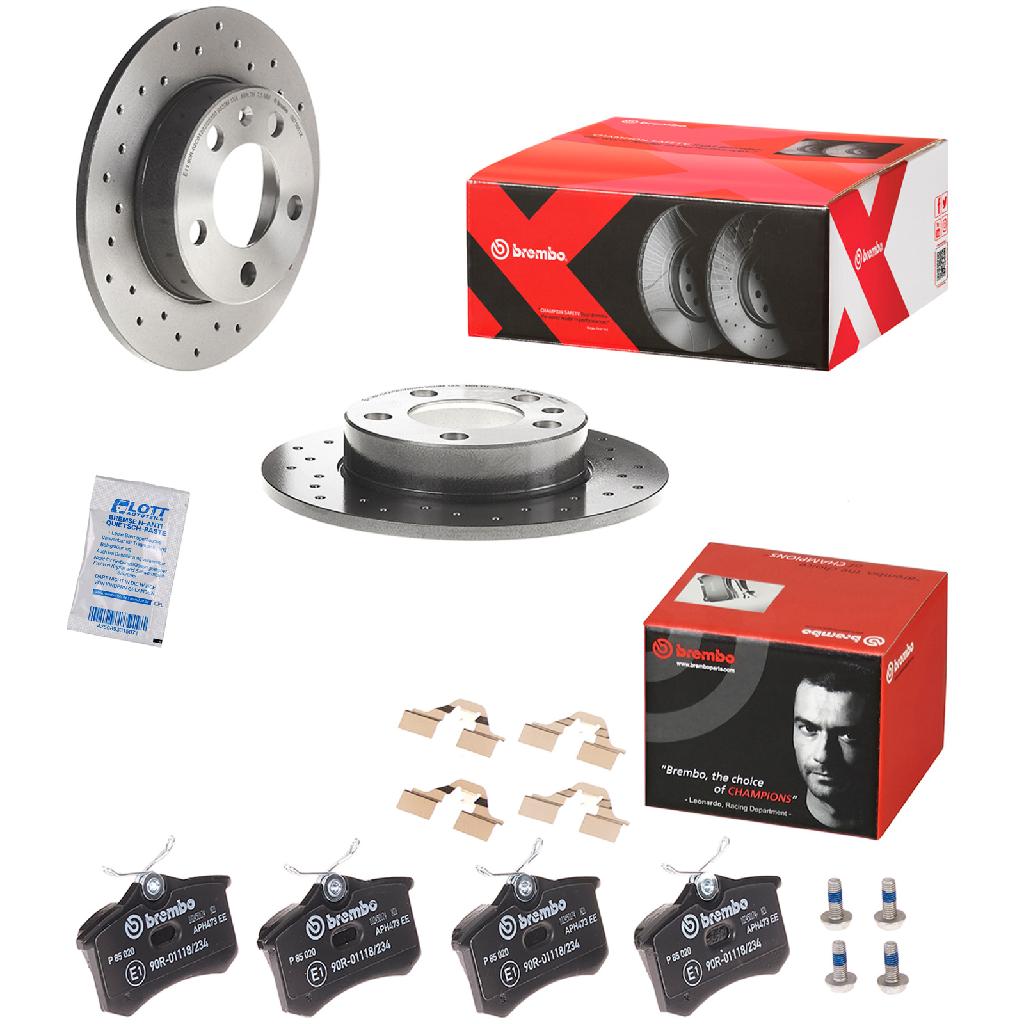 BREMBO Bremsbelagsatz, Scheibenbremse P 85 020 + Bremsscheibe 08.7165.1X