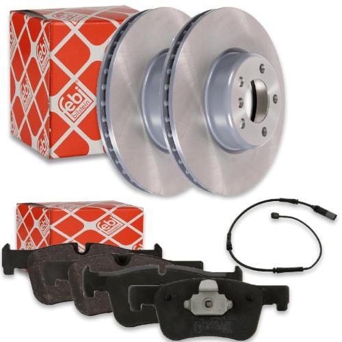 FEBI BILSTEIN Warnkontakt, Bremsbelagverschleiß 39138 + Bremsbelagsatz, Scheibenbremse 16884 + Bremsscheibe 105721 Bild FEBI BILSTEIN Warnkontakt, Bremsbelagverschleiß 39138 + Bremsbelagsatz, Scheibenbremse 16884 + Bremsscheibe 105721