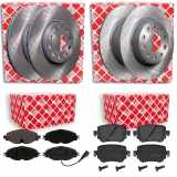 FEBI BILSTEIN Bremsbelagsatz, Scheibenbremse 16912 + Bremsscheibe 22902 + Bremsbelagsatz, Scheibenbremse 16994 + Bremsscheibe 36128