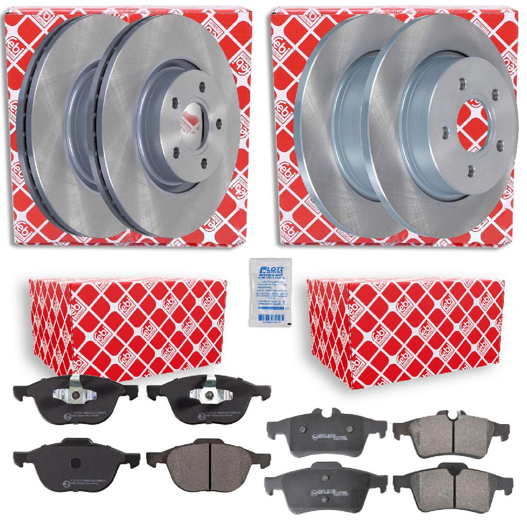 FEBI BILSTEIN Bremsbelagsatz, Scheibenbremse 16479 + Bremsscheibe 39689 + Bremsbelagsatz, Scheibenbremse 16718 + Bremsscheibe 24566
