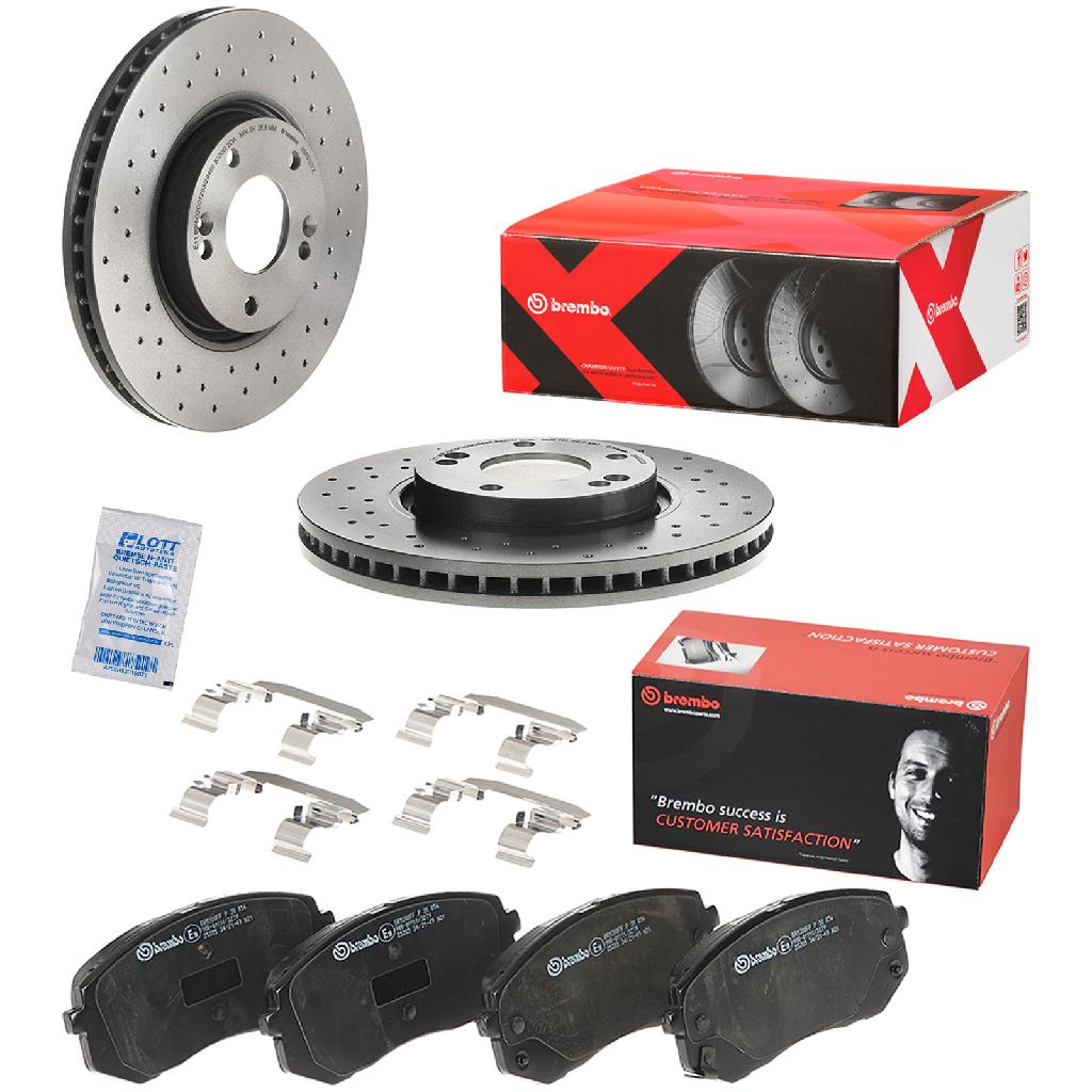 BREMBO Bremsscheibe 09.A532.2X + Bremsbelagsatz, Scheibenbremse P 30 056