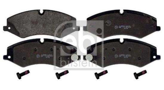 FEBI BILSTEIN Bremsbelagsatz, Scheibenbremse 116124 + Warnkontakt, Bremsbelagverschleiß 31821 + Bremsscheibe 43930 Bild FEBI BILSTEIN Bremsbelagsatz, Scheibenbremse 116124 + Warnkontakt, Bremsbelagverschleiß 31821 + Bremsscheibe 43930