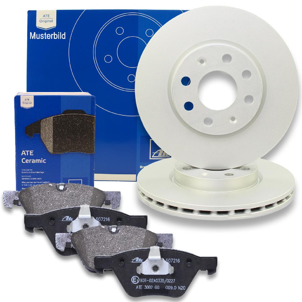 ATE Warnkontakt, Bremsbelagverschleiß 24.8190-0266.2 + Bremsbelagsatz, Scheibenbremse 13.0470-7238.2 + Bremsscheibe 24.0130-0192.1