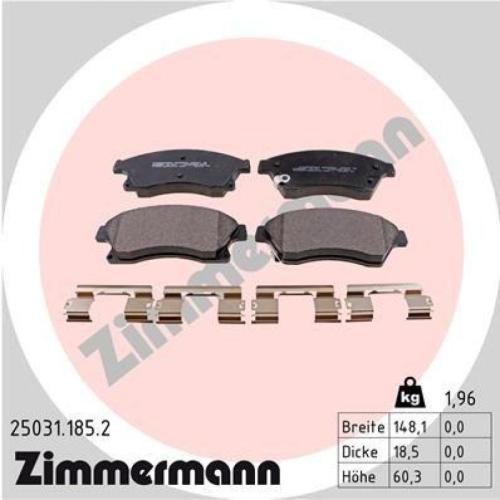 ZIMMERMANN Bremsbelagsatz, Scheibenbremse 25031.185.2 + Bremsscheibe 430.2621.20 + Bremsscheibe 430.2622.20 + Bremsbelagsatz, Scheibenbremse 25096.165.2 Bild ZIMMERMANN Bremsbelagsatz, Scheibenbremse 25031.185.2 + Bremsscheibe 430.2621.20 + Bremsscheibe 430.2622.20 + Bremsbelagsatz, Scheibenbremse 25096.165.2