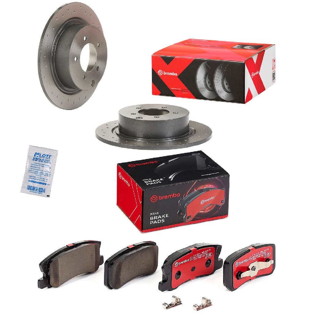 BREMBO Bremsbelagsatz, Scheibenbremse P 54 031X + Bremsscheibe 08.C247.1X