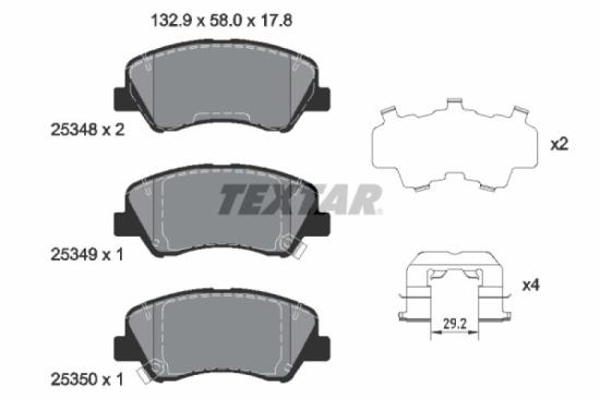 TEXTAR Bremsscheibe 92242203 + Bremsbelagsatz, Scheibenbremse 2265501 + Bremsbelagsatz, Scheibenbremse 2534801 + Bremsscheibe 92304603 Bild TEXTAR Bremsscheibe 92242203 + Bremsbelagsatz, Scheibenbremse 2265501 + Bremsbelagsatz, Scheibenbremse 2534801 + Bremsscheibe 92304603