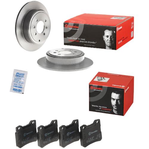 BREMBO Bremsbelagsatz, Scheibenbremse P 61 058 + Bremsscheibe 08.6931.11 Bild BREMBO Bremsbelagsatz, Scheibenbremse P 61 058 + Bremsscheibe 08.6931.11