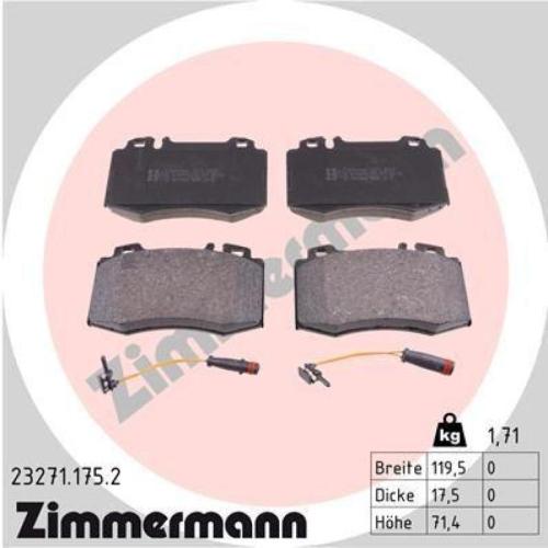 ZIMMERMANN Bremsbelagsatz, Scheibenbremse 23271.175.2 + Bremsscheibe 400.3615.20 Bild ZIMMERMANN Bremsbelagsatz, Scheibenbremse 23271.175.2 + Bremsscheibe 400.3615.20
