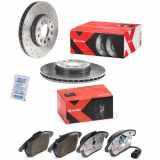 BREMBO Bremsbelagsatz, Scheibenbremse P 85 075X + Bremsscheibe 09.9145.1X