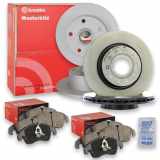 BREMBO Bremsscheibe 09.C243.10 + Bremsbelagsatz, Scheibenbremse P 24 152 + Bremsscheibe 08.C539.11 + Bremsbelagsatz, Scheibenbremse P 24 160