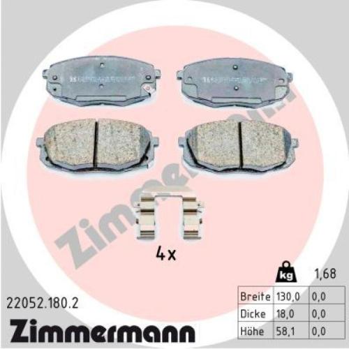 ZIMMERMANN Bremsbelagsatz, Scheibenbremse 22052.180.2 + Bremsscheibe 285.3527.20 Bild ZIMMERMANN Bremsbelagsatz, Scheibenbremse 22052.180.2 + Bremsscheibe 285.3527.20