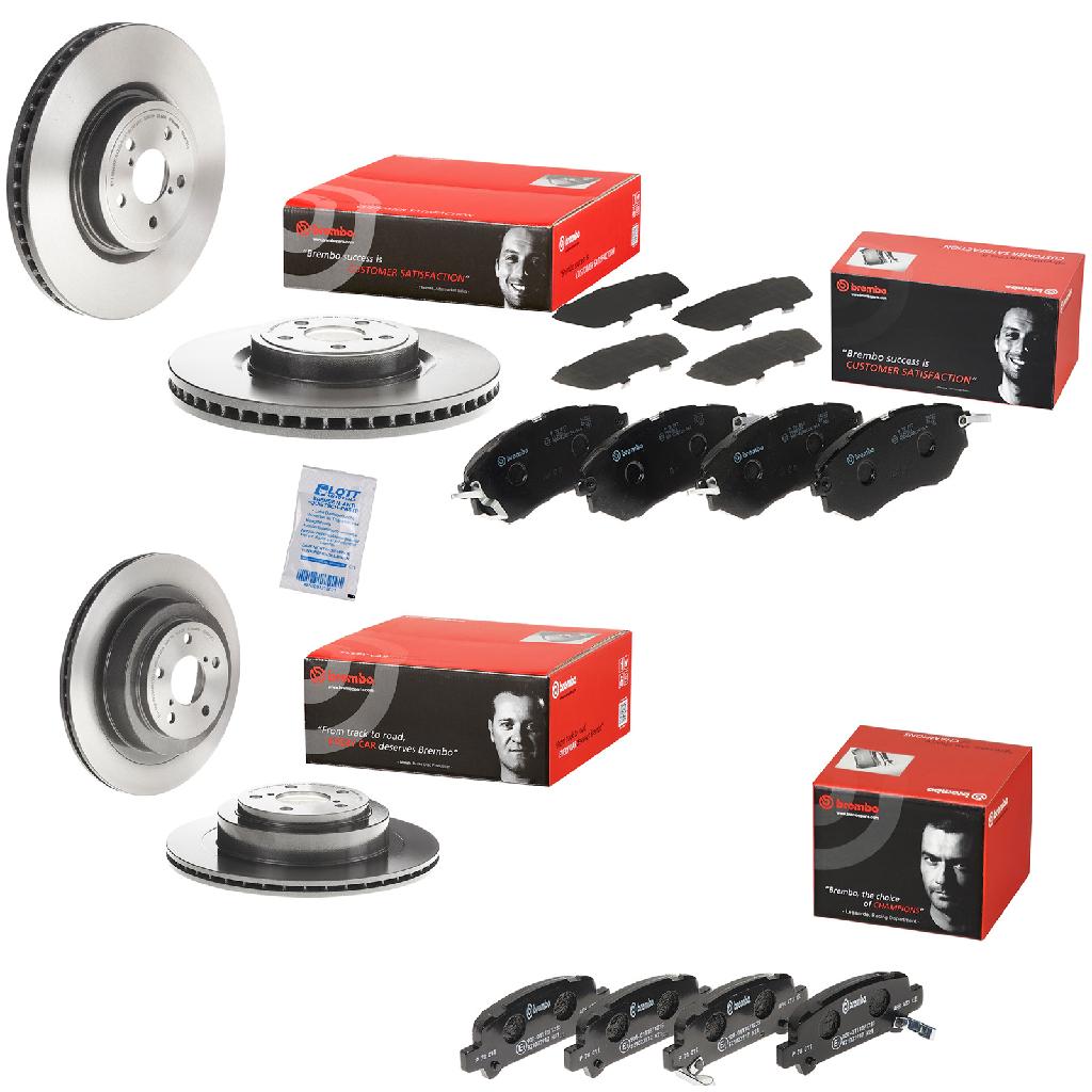 BREMBO Bremsbelagsatz, Scheibenbremse P 78 017 + Bremsscheibe 09.A870.11 + Bremsbelagsatz, Scheibenbremse P 78 011 + Bremsscheibe 09.B041.11