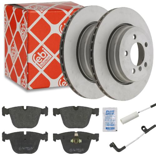 FEBI BILSTEIN Bremsscheibe 31724 + Warnkontakt, Bremsbelagverschleiß 23123 + Bremsbelagsatz, Scheibenbremse 16467 Bild FEBI BILSTEIN Bremsscheibe 31724 + Warnkontakt, Bremsbelagverschleiß 23123 + Bremsbelagsatz, Scheibenbremse 16467