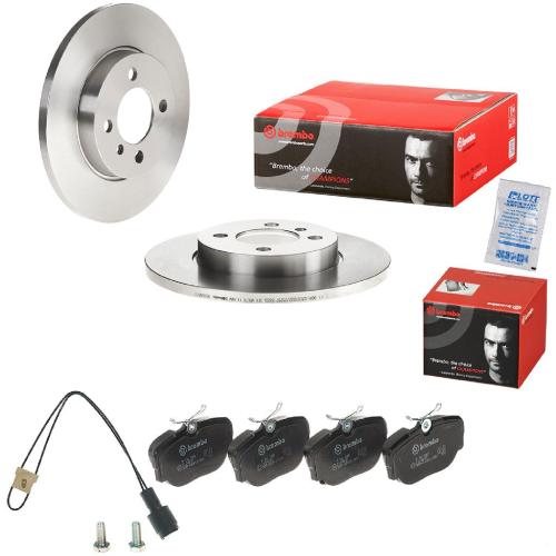 BREMBO Bremsscheibe 08.3068.10 + Warnkontakt, Bremsbelagverschleiß A 00 216 + Bremsbelagsatz, Scheibenbremse P 06 010 Bild BREMBO Bremsscheibe 08.3068.10 + Warnkontakt, Bremsbelagverschleiß A 00 216 + Bremsbelagsatz, Scheibenbremse P 06 010