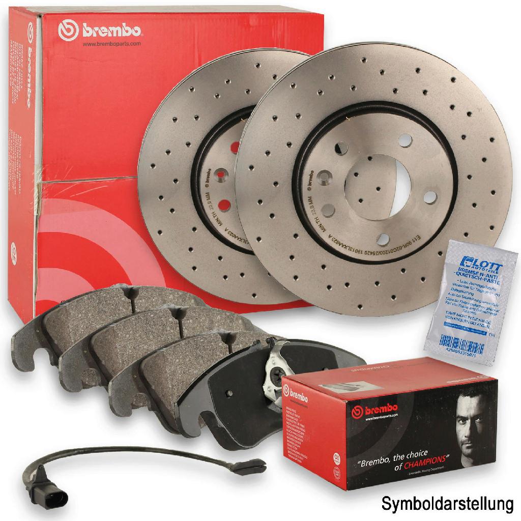 ATE Warnkontakt, Bremsbelagverschleiß 24.8190-0425.2 BREMBO Bremsscheibe 09.C660.11 + Bremsbelagsatz, Scheibenbremse P 50 116