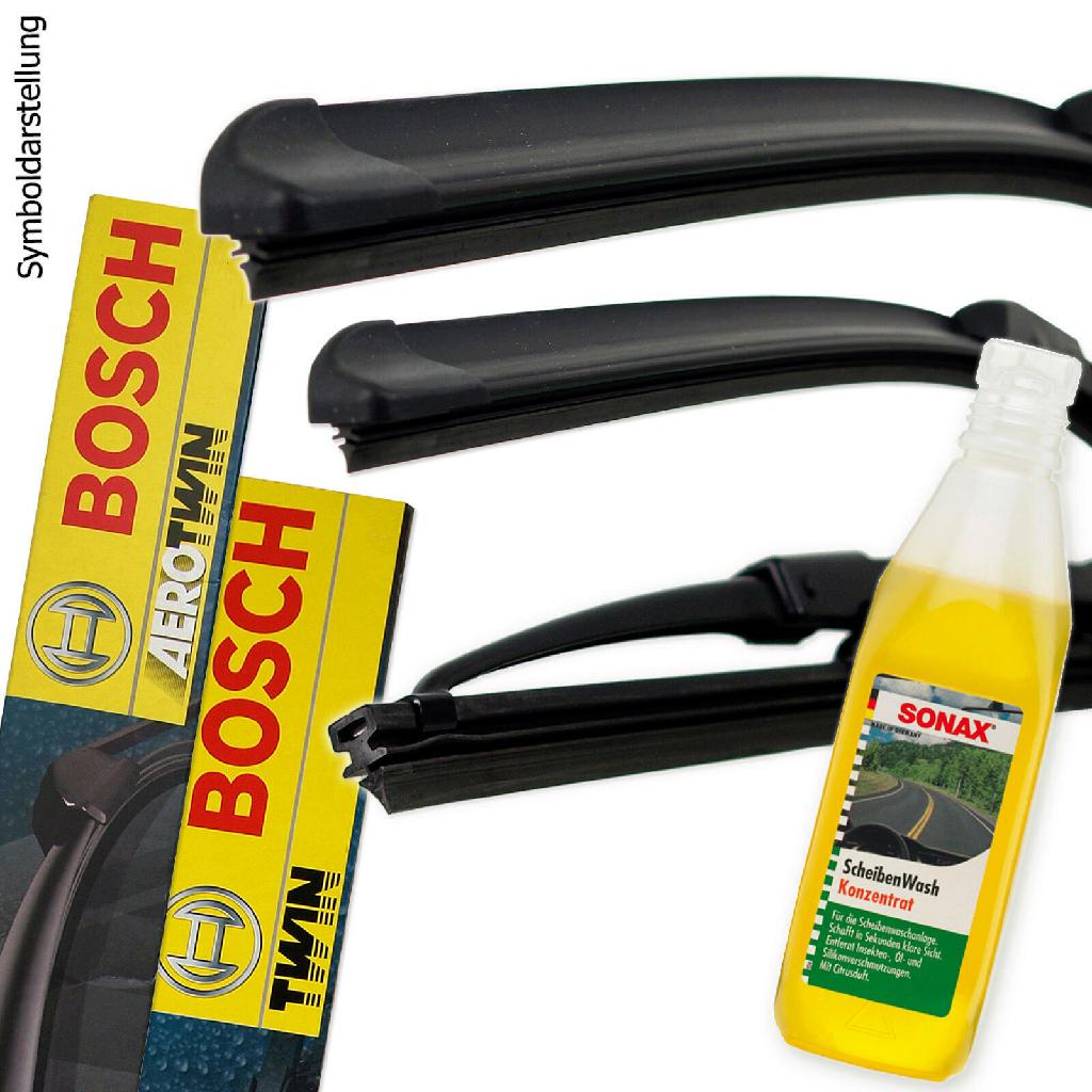 BOSCH Wischblatt 3 397 004 763 + Wischblatt 3 397 118 994 SONAX Reiniger, Scheibenreinigungsanlage 02602000